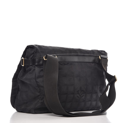 Chanel Nylon Travel Messenger Bag Black 3 of 10