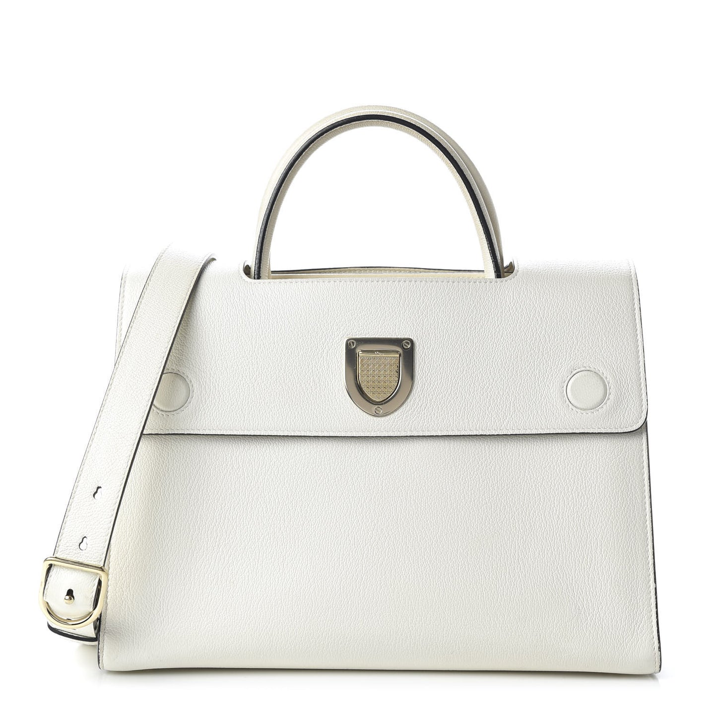 Goatskin Medium Diorever Flap White