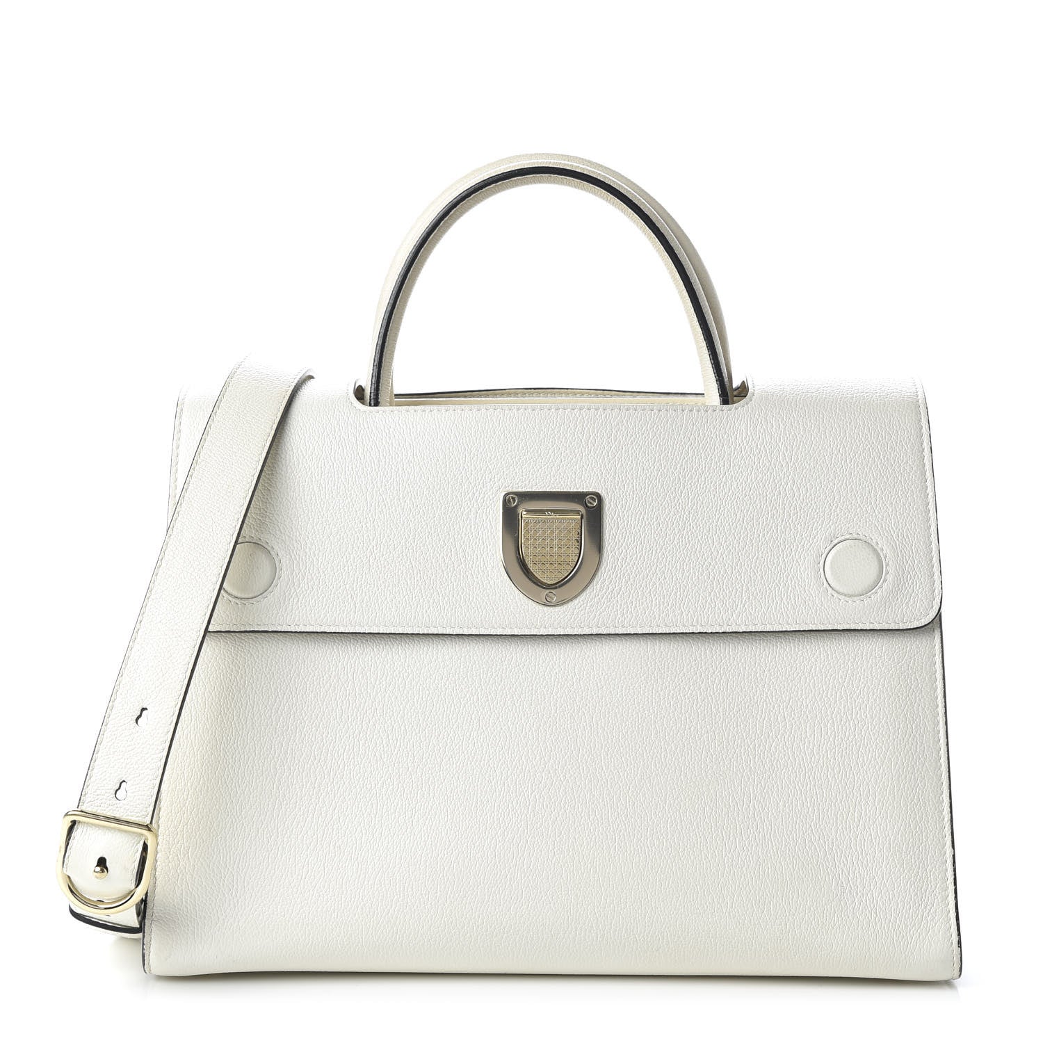 Christian Dior Goatskin Medium Diorever Flap White 1 of 10