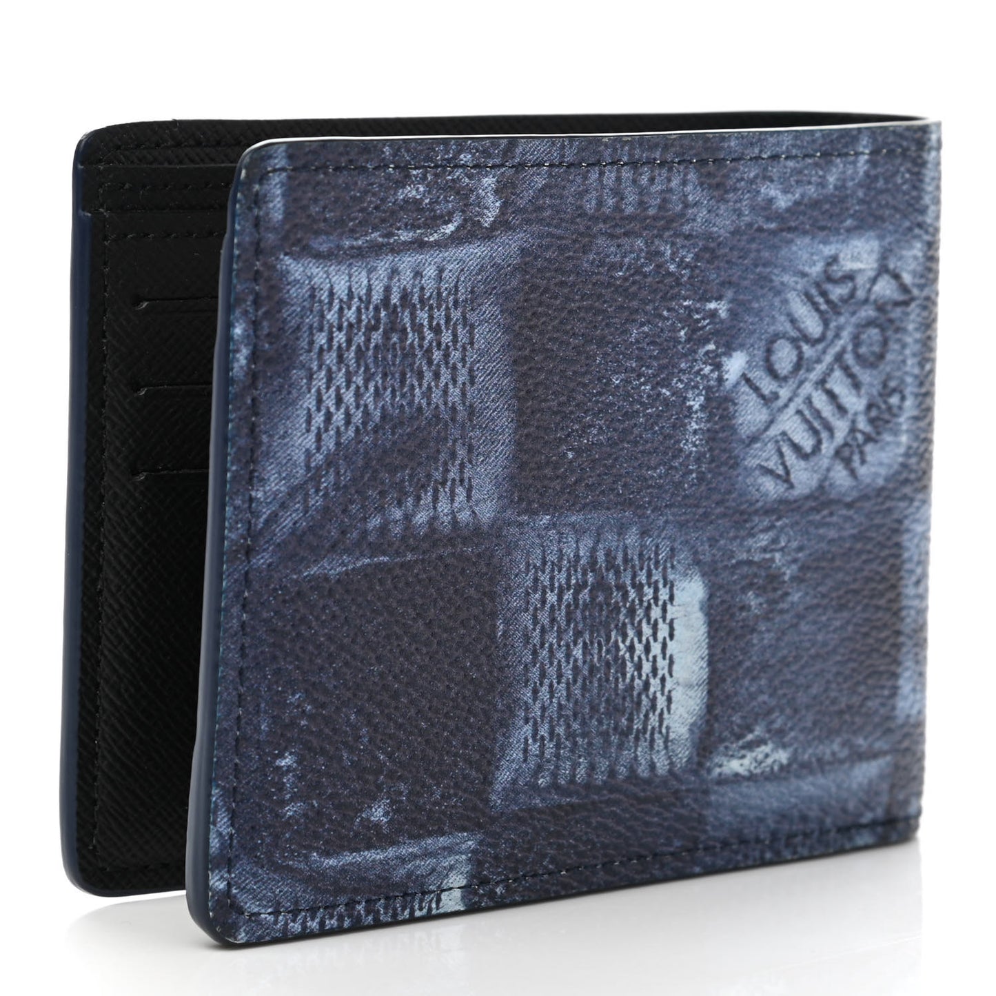 Damier Salt Multiple Wallet Ocean Blue
