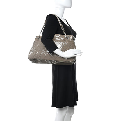 Chanel Patent Quilted Timeless CC Soft Tote Beige 2 of 11