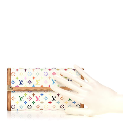 Louis Vuitton Monogram Multicolor Porte Tresor International Wallet White 2 of 16