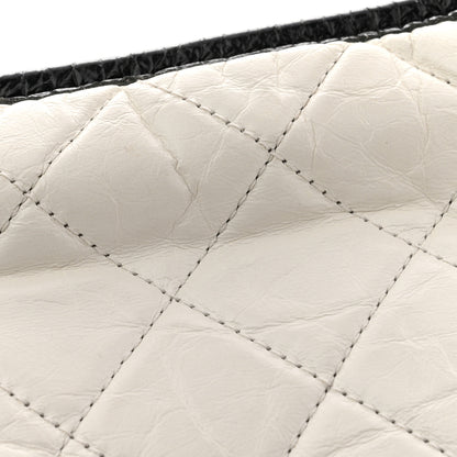 Chanel Aged Calfskin Quilted Small Gabrielle Hobo Black White 11 of 12