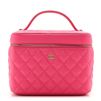 Chanel Caviar Quilted Large Vanity Pouch Pink 1 of 10