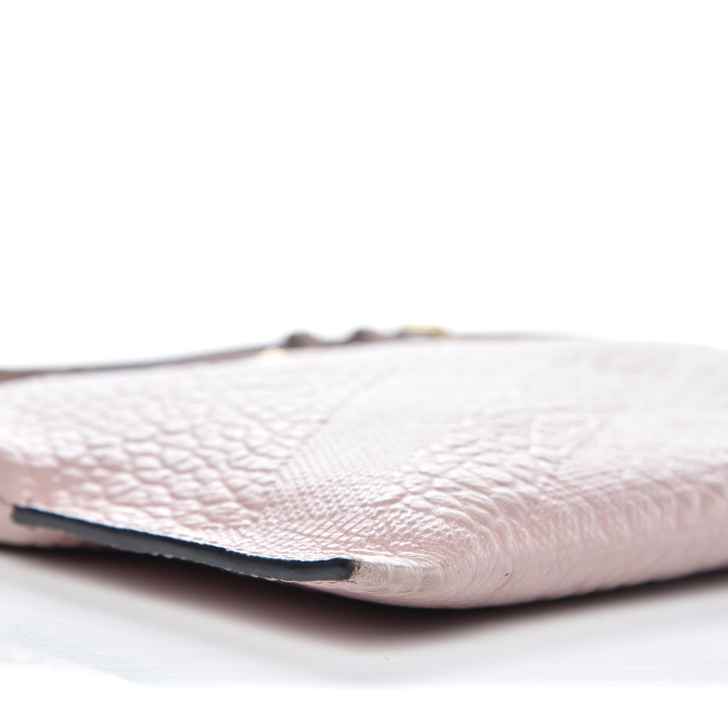 Burberry Signature Grain Calfskin Check Embossed Small Chichester Crossbody Clutch Bag Pink 9 of 11