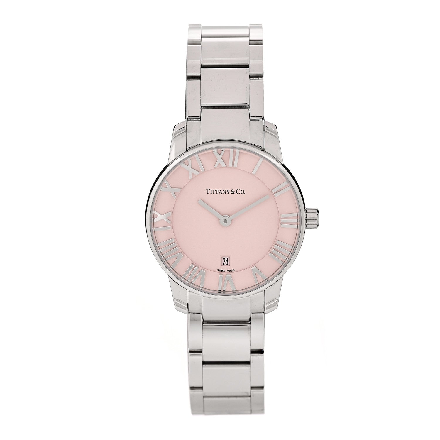 Tiffany Stainless Steel 29mm Atlas 2-Hand Quartz Watch Pink 1 of 5