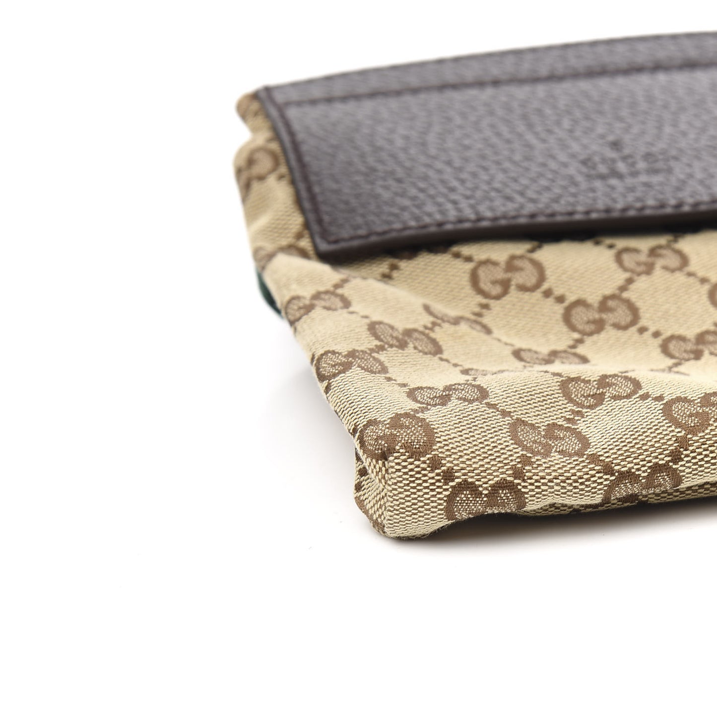 GG Monogram Double Pocket Belt Bag Dark Brown
