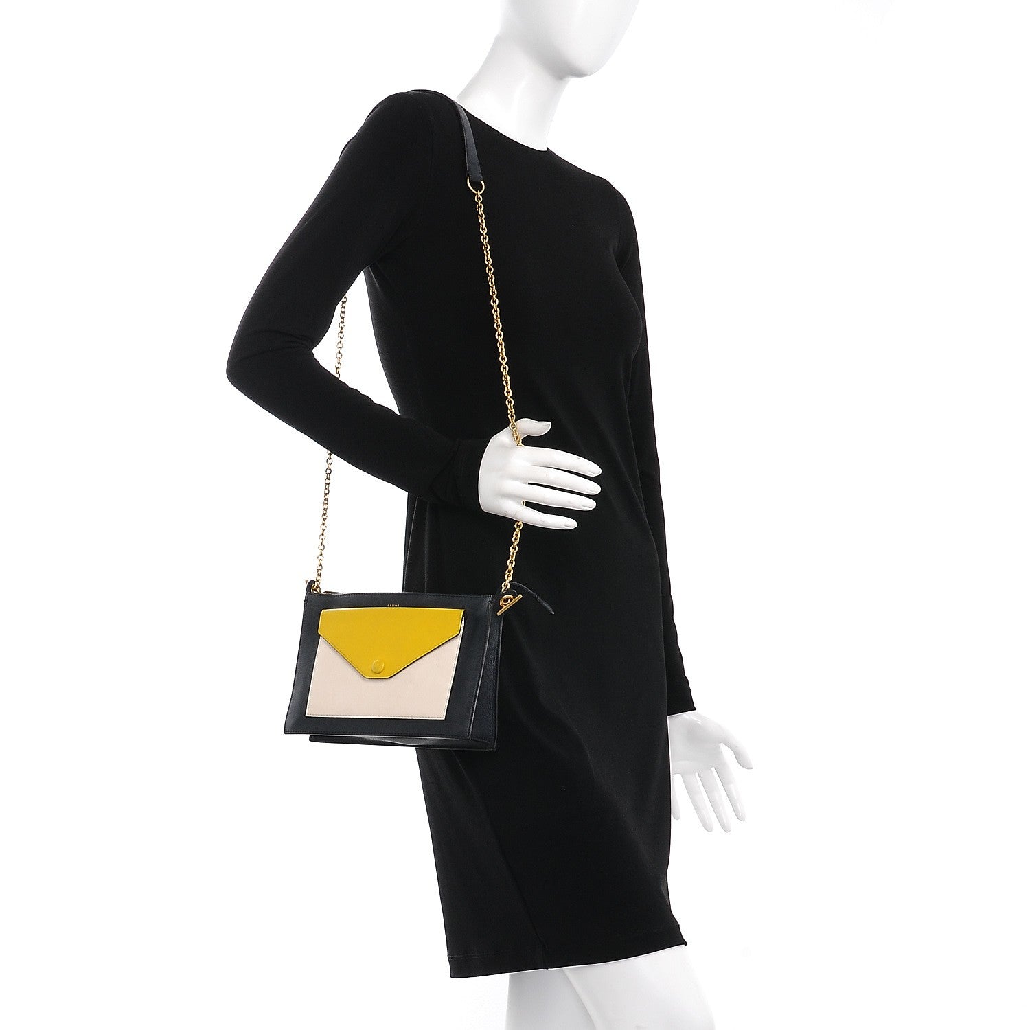 Celine Smooth Calfskin Pocket Handbag Sunflower 2 of 11