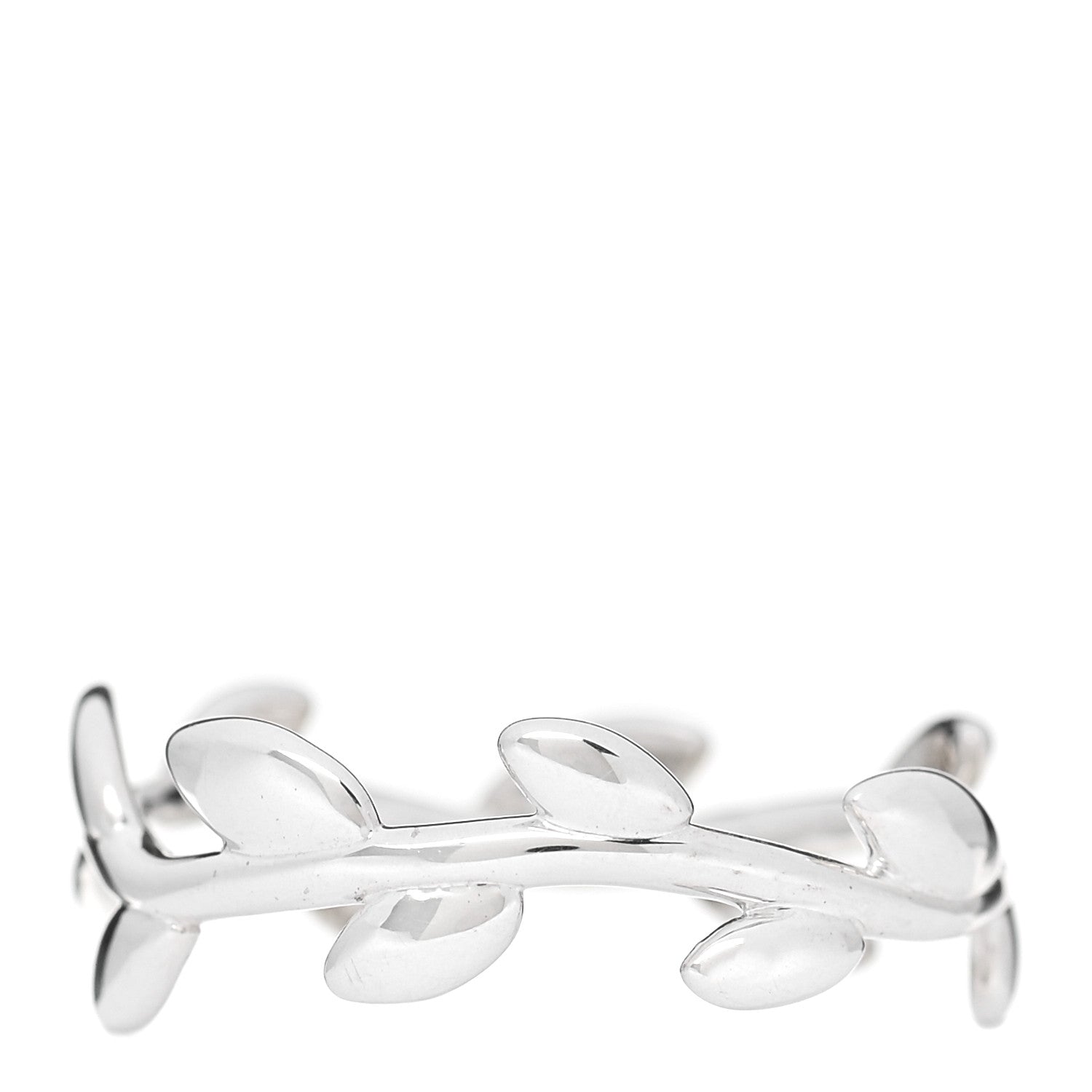 Tiffany Sterling Silver Paloma Picasso Narrow Olive Leaf Band Ring 52 6 1 of 5