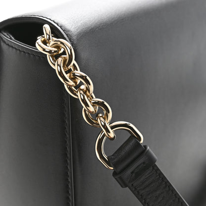 Salvatore Ferragamo Calfskin Large Vela Flap Bag Black 10 of 11
