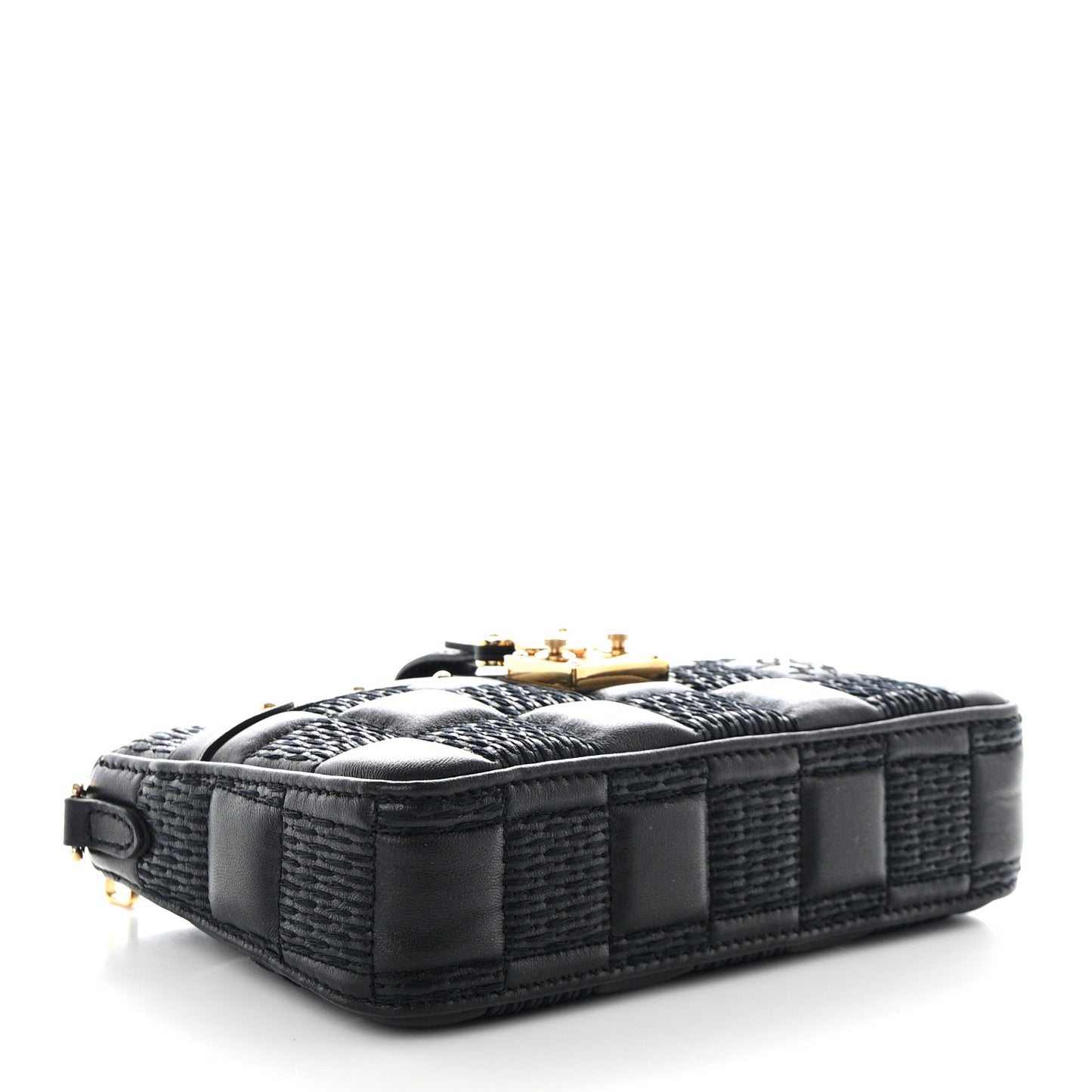 LOUIS VUITTON Damier Quilt Lambskin Troca Pochette Black