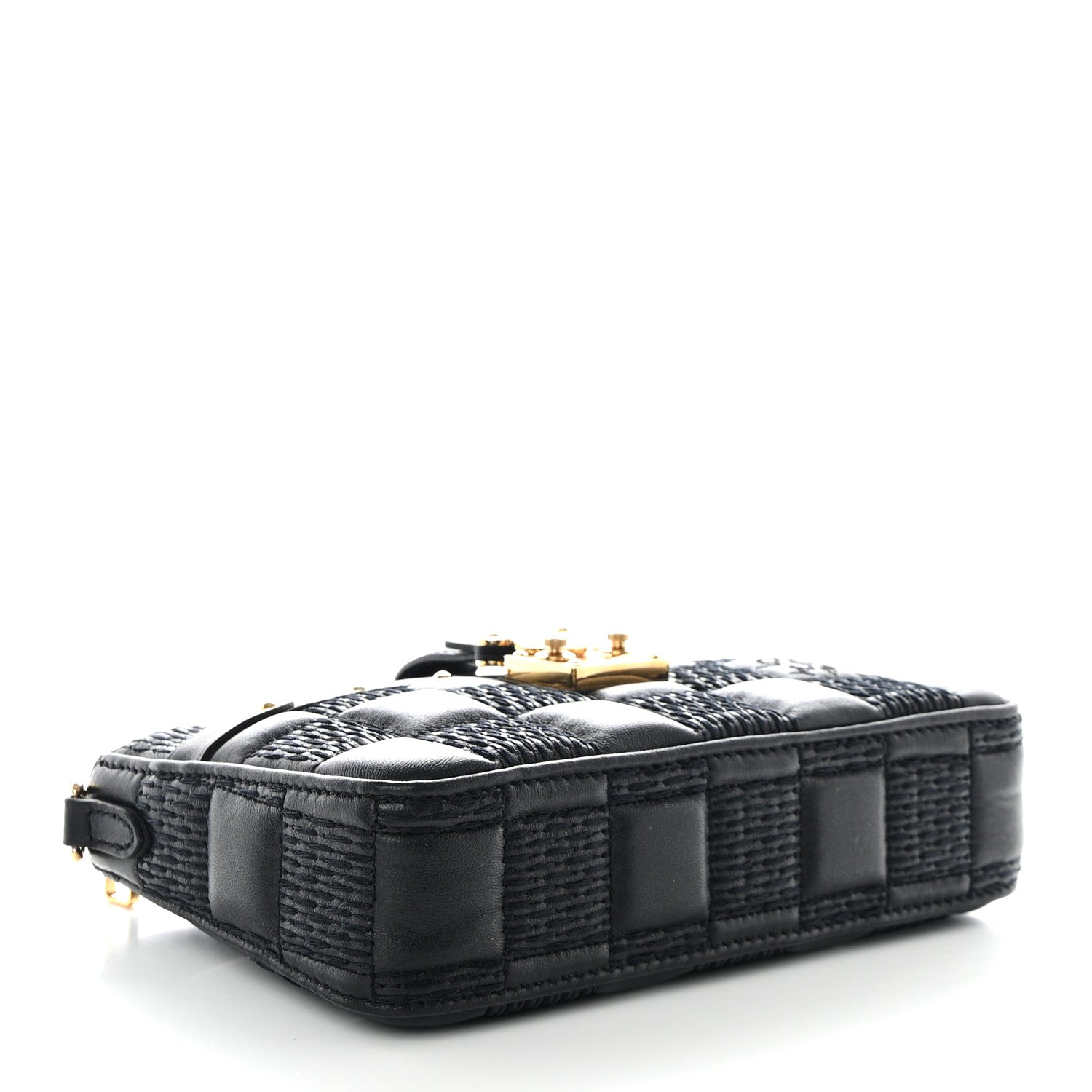Louis Vuitton LOUIS VUITTON Damier Quilt Lambskin Troca Pochette Black 4 of 13