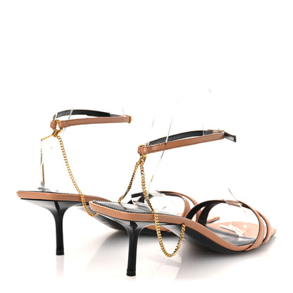 Saint Laurent Calfskin Ankle Strap Melody Sandals 41 Bisque 5 of 15