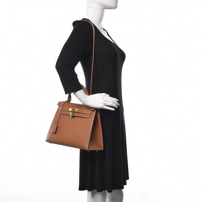 Hermes Courchevel Kelly Sellier 28 Gold 2 of 20