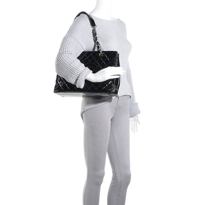 Chanel Patent Grand Shopping Tote GST Black 2 of 7