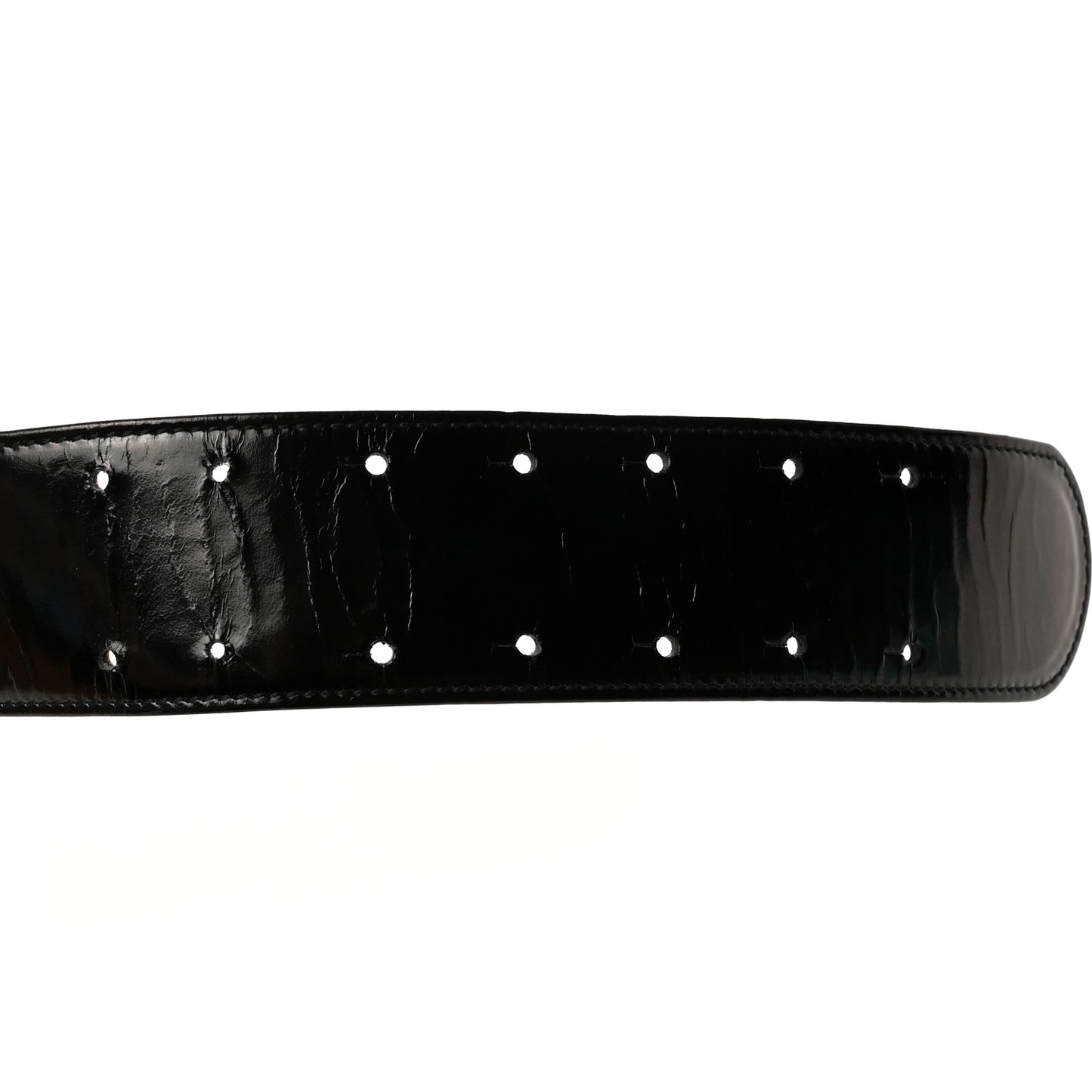 Patent CC Wide Belt 85 34 Dark Brown