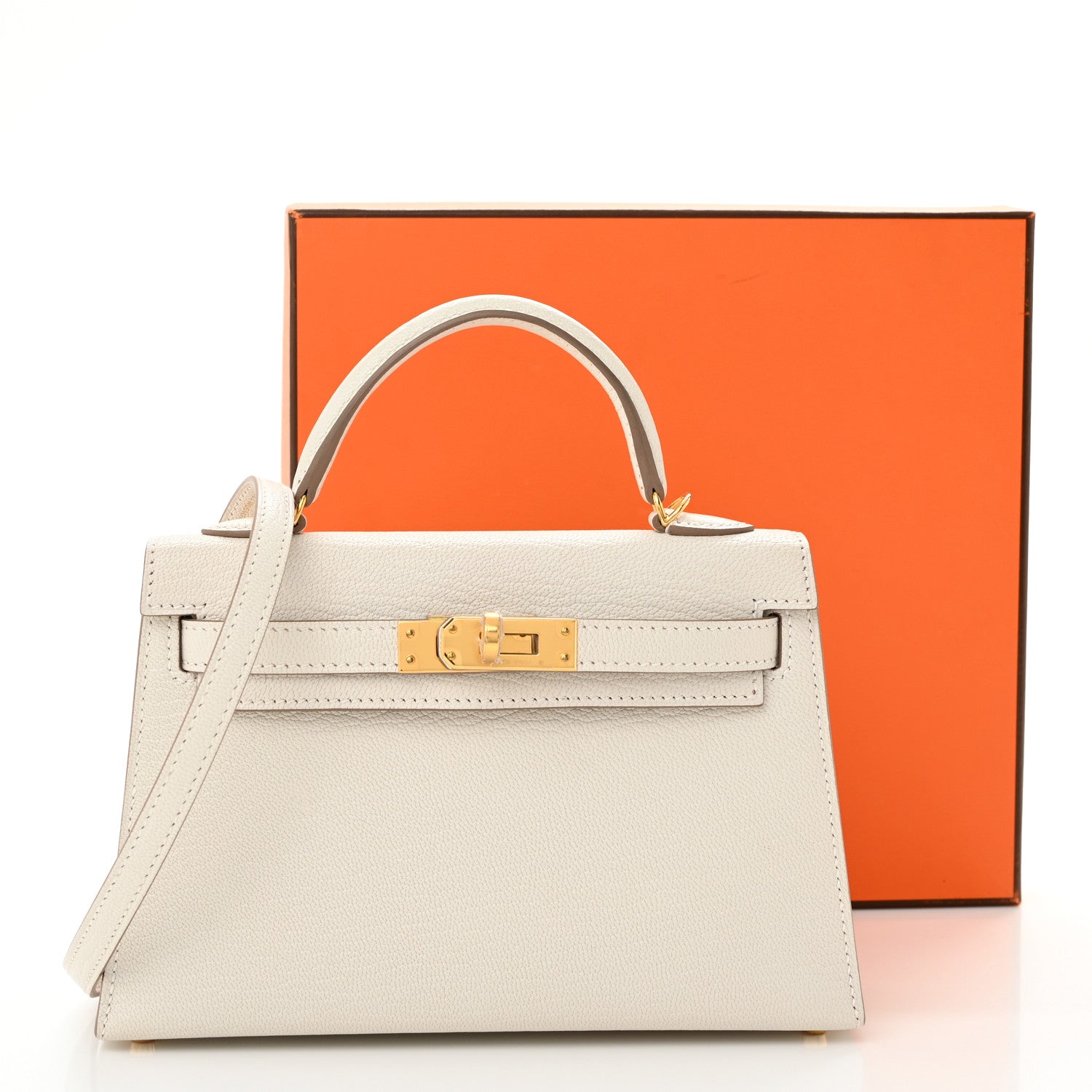 Hermes Chevre Mysore Mini Kelly Sellier 20 Mushroom 11 of 11