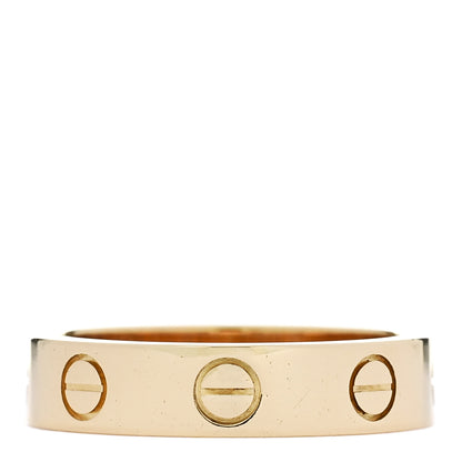 Cartier 18K Yellow Gold Diamond 4mm LOVE Wedding Band Ring 47 4 3 of 5