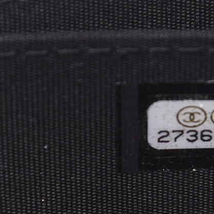 Chanel Caviar CC Small Zip Around Coin Purse Black Blue Green 6 of 7
