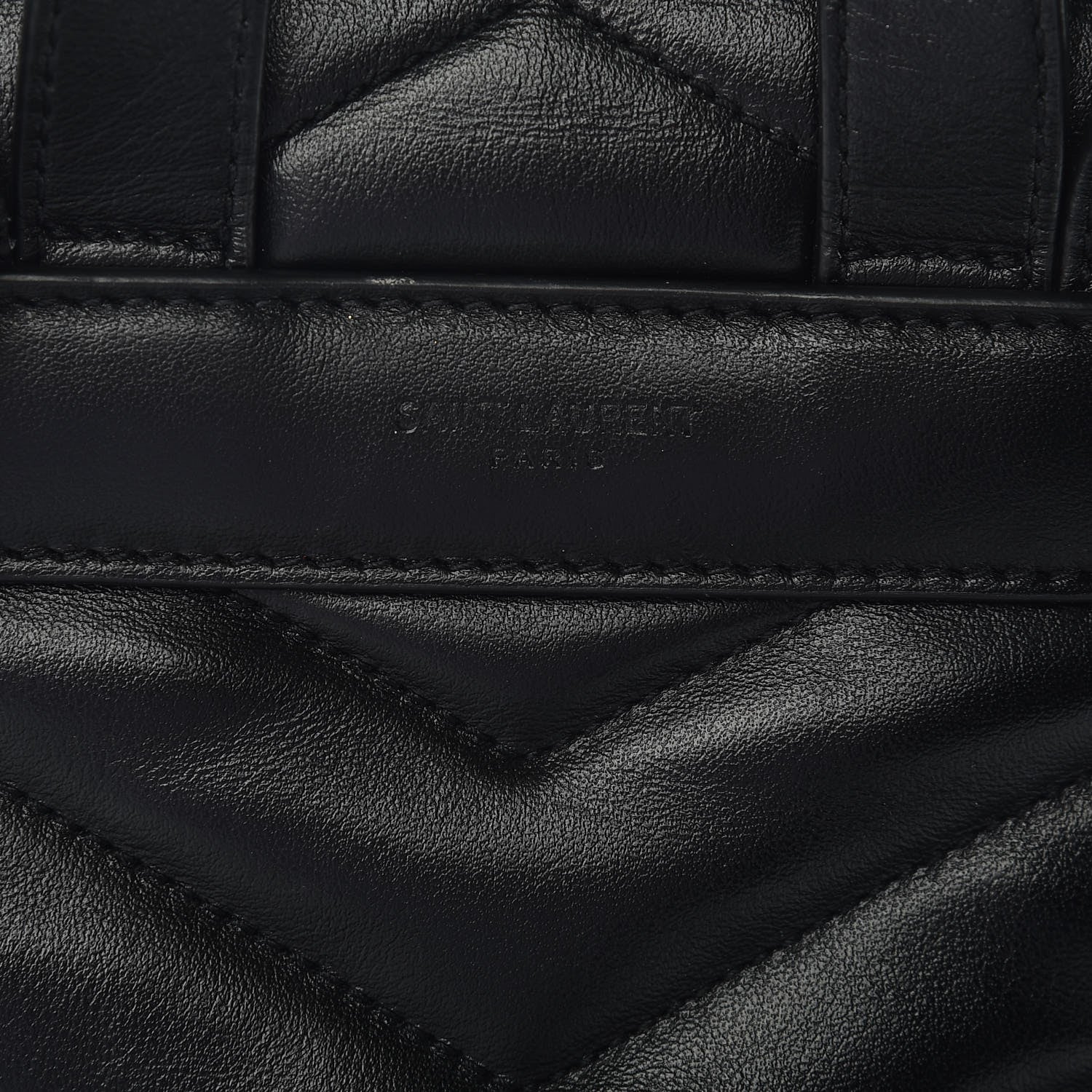 Saint Laurent Calfskin Y Quilted Monogram Small Loulou Backpack Black 6 of 12