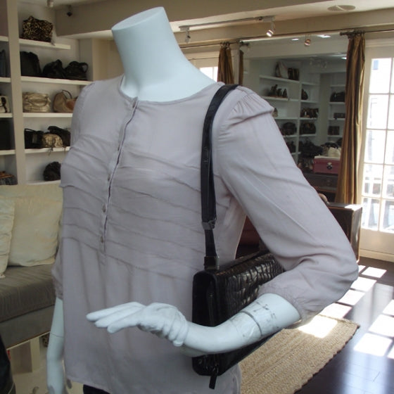 Alligator Shoulder Bag Black