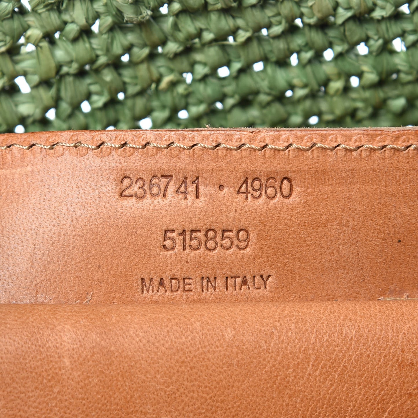 Raffia Calfskin Panier Basket Tote