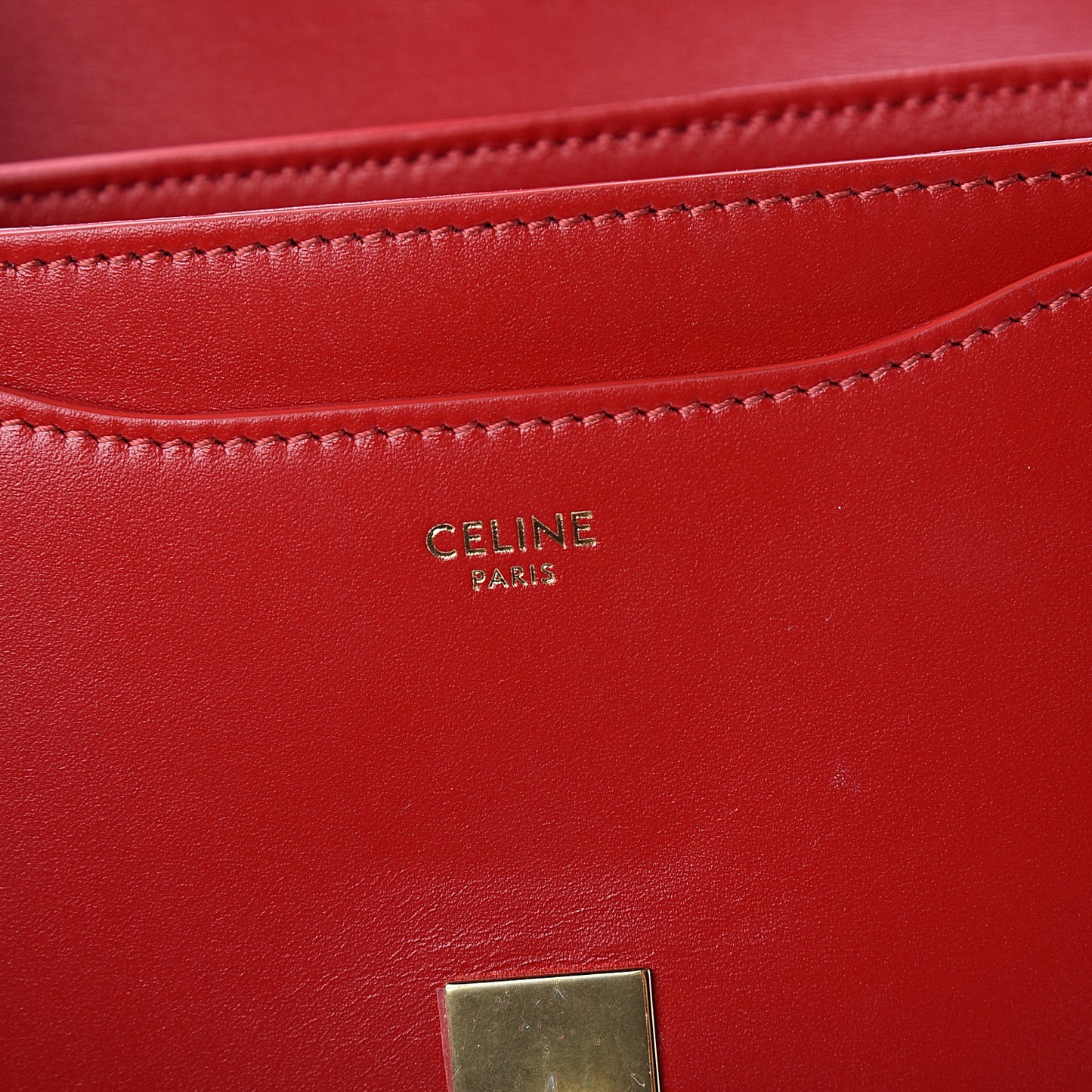 Satinated Calfskin Besace Small 16 Red