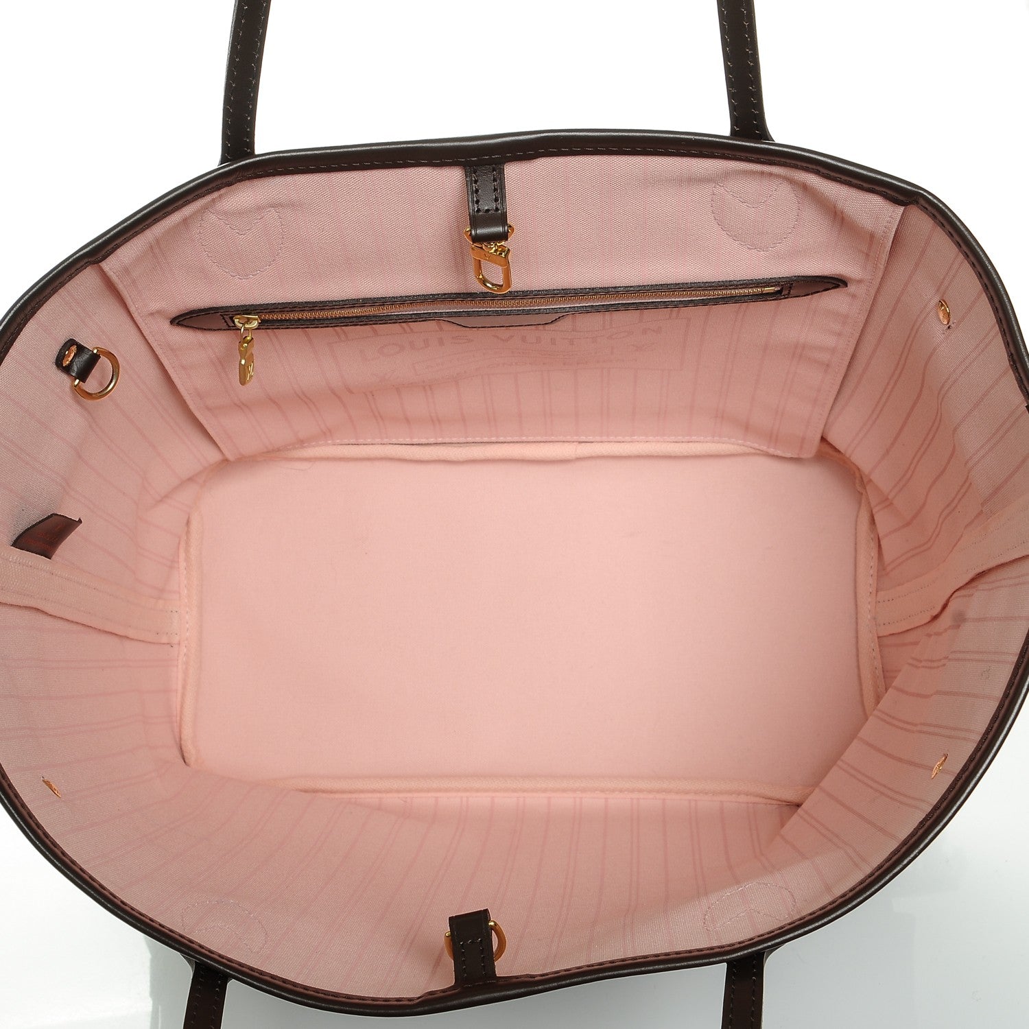 Louis Vuitton Damier Ebene Neo Neverfull MM Rose Ballerine 5 of 6