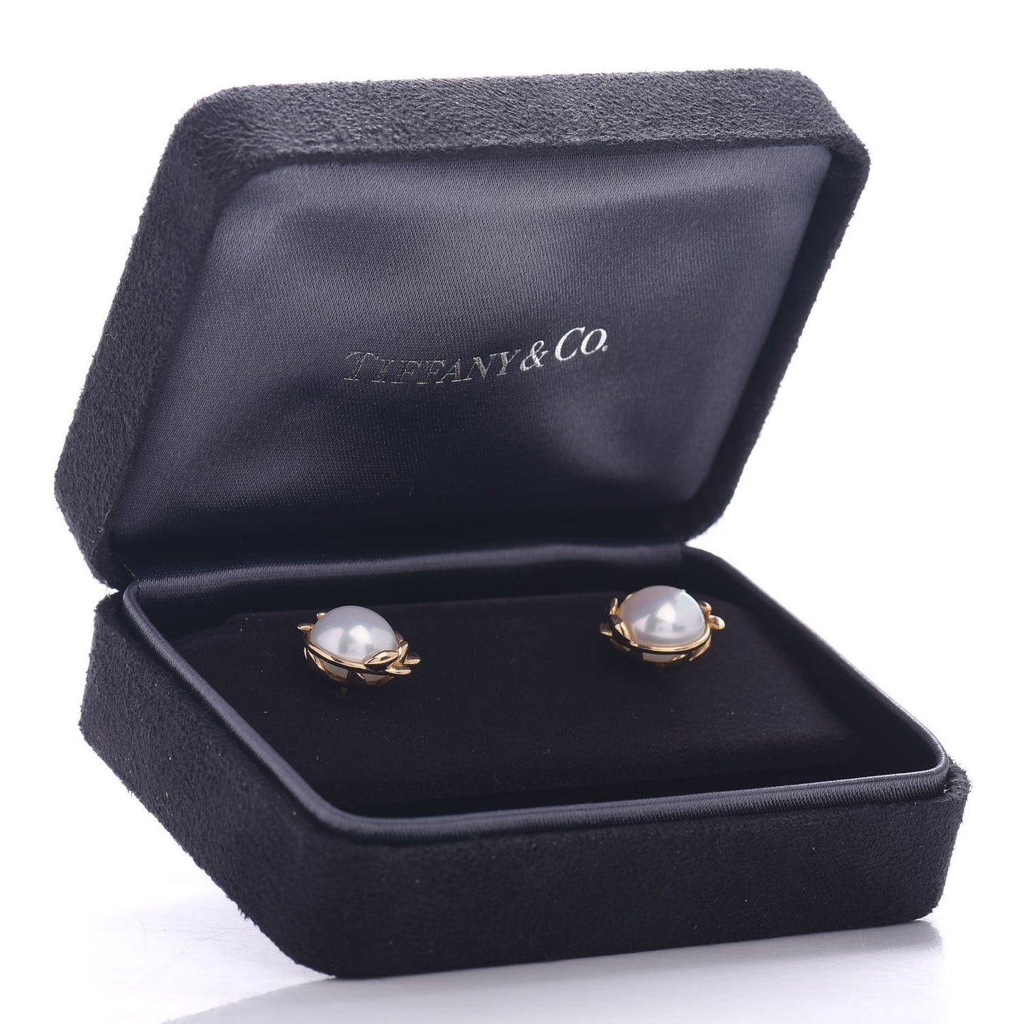 18K Yellow Gold Pearl Paloma Picasso Olive Leaf Earrings