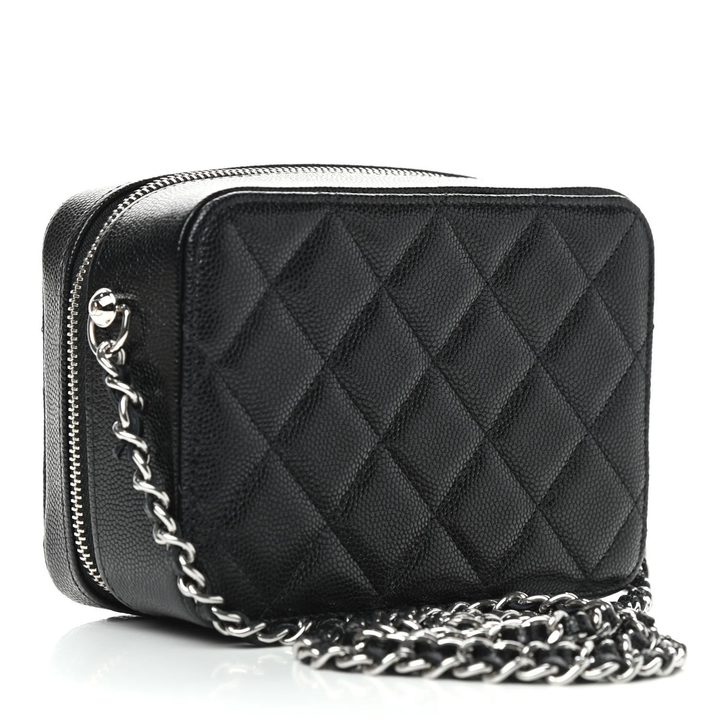Caviar Quilted Camera Bag Black