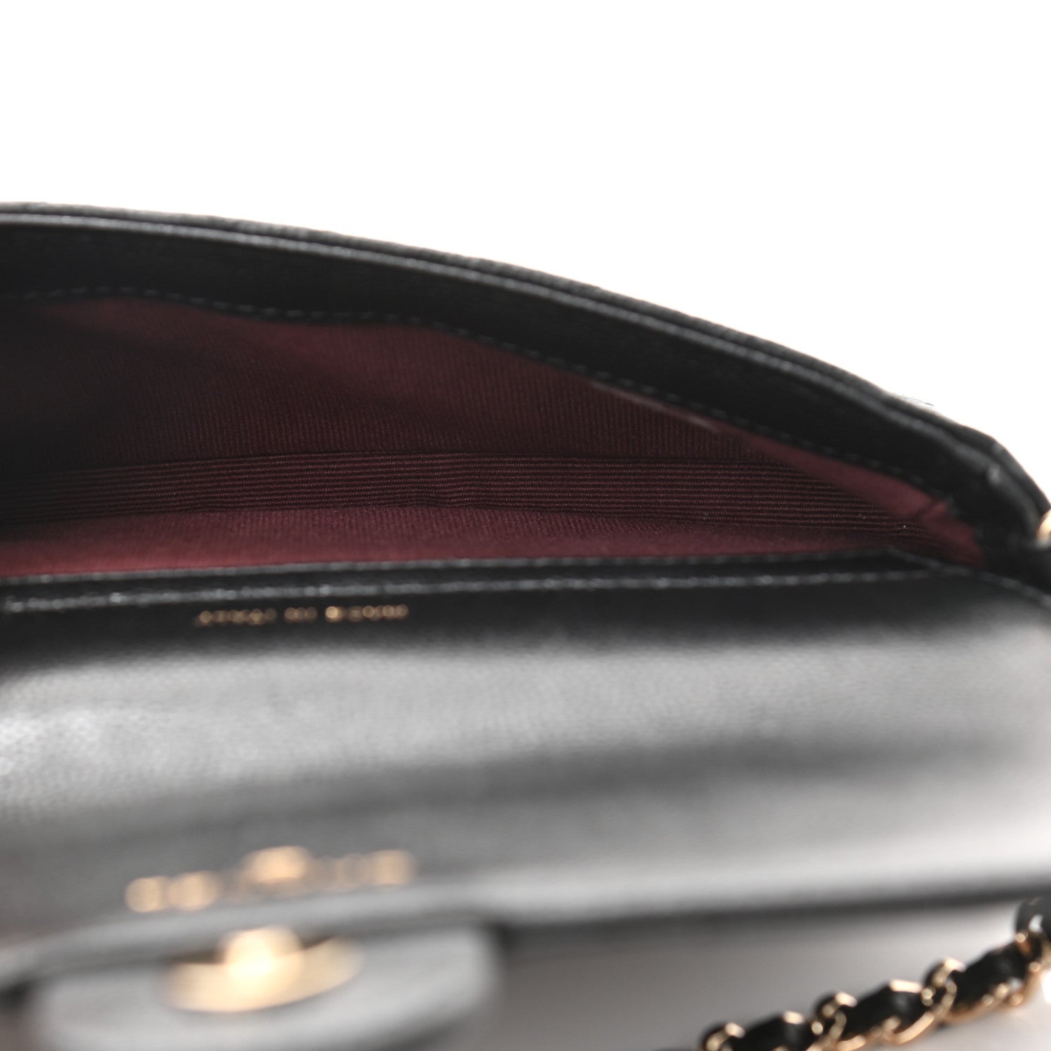 Chanel Caviar Quilted Flap Phone Holder With Chain Black 6 of 13