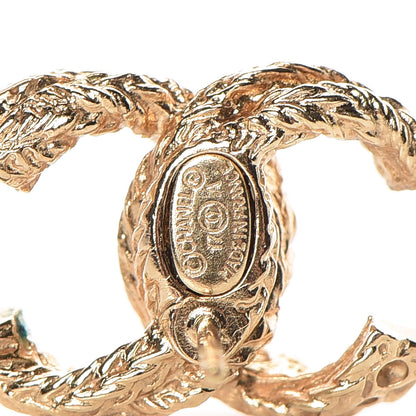 Chanel Crystal Twisted CC Earrings Gold 3 of 10