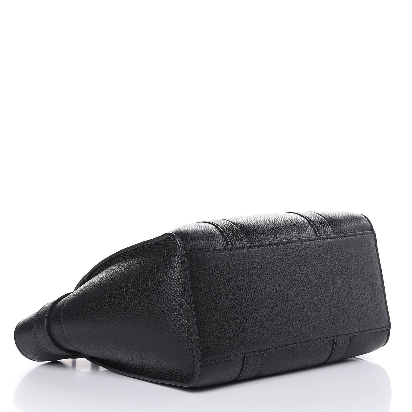 Small Classic Grain Small Bayswater Zip Tote Black