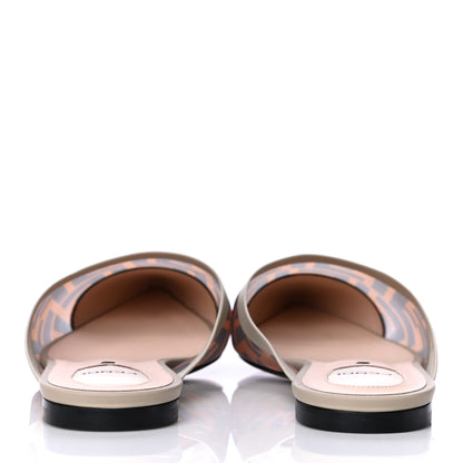 Fendi Technical Mesh Vitello FF Colibri Flat Mules 40.5 Tobacco Moro Camelia 6 of 12