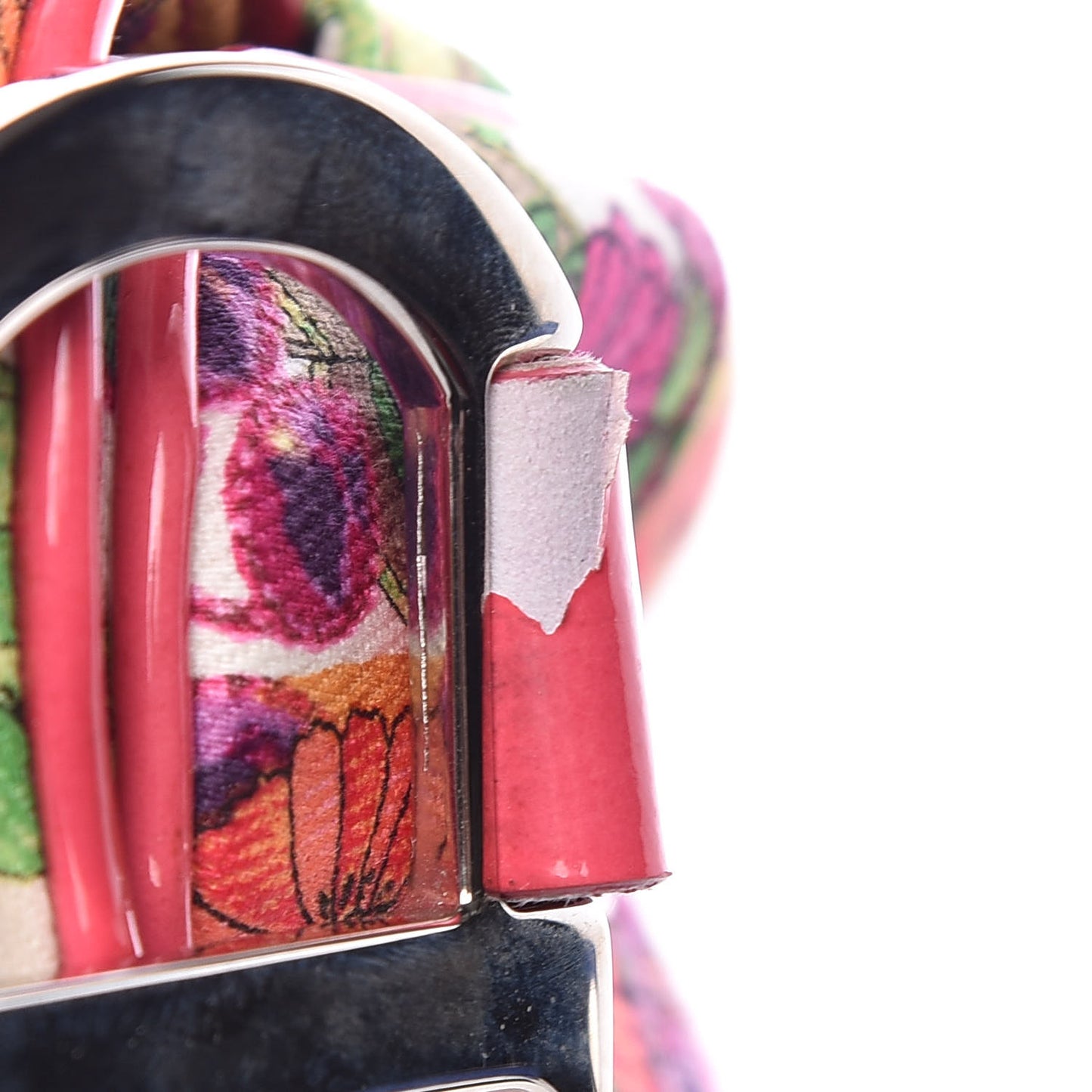 Canvas Floral Saddle Bag Multicolor