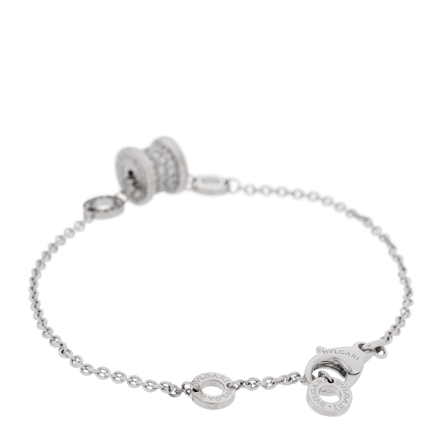 Bulgari 18K White Gold Diamond B.Zero1 Bracelet SM 2 of 3