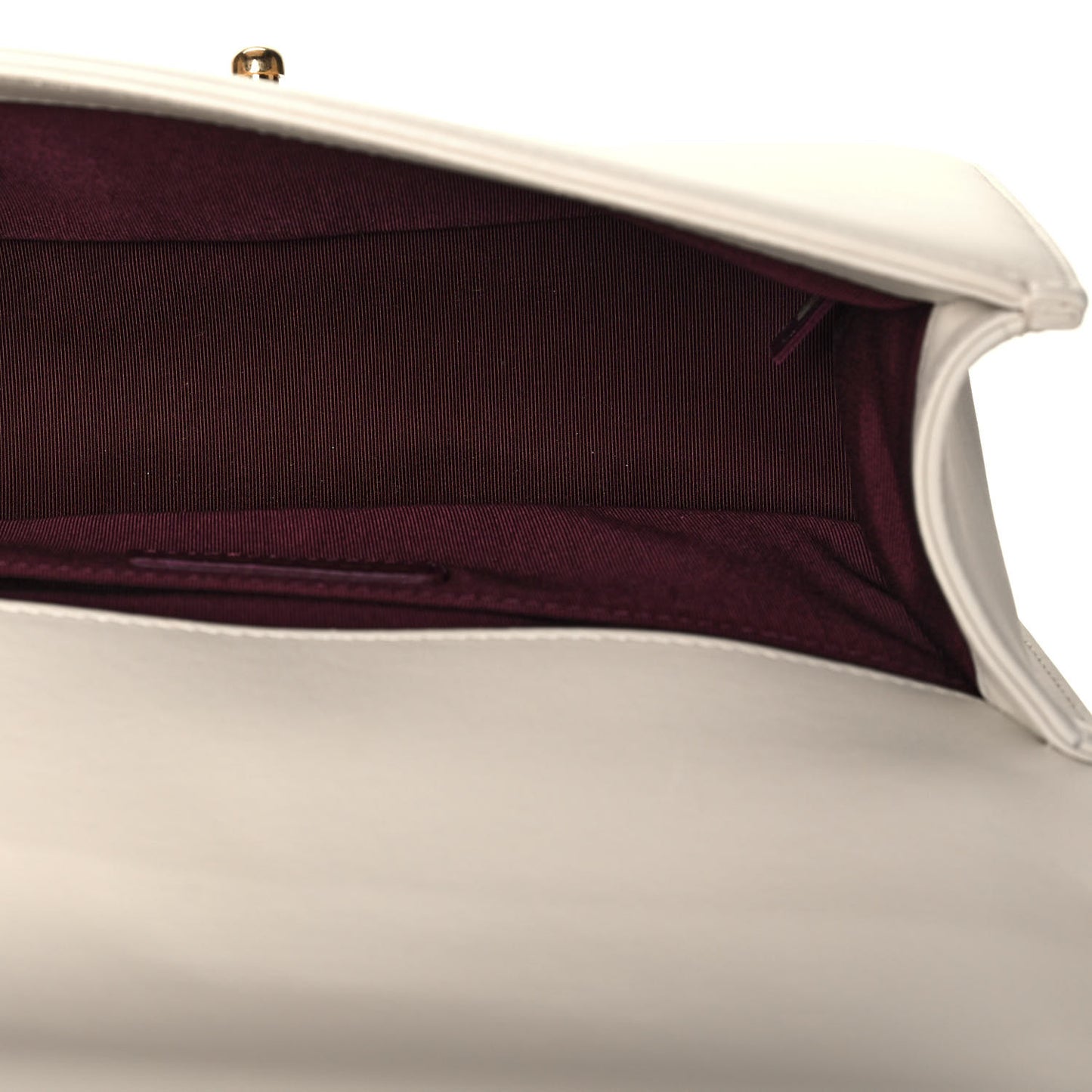 Caviar Suede Calfskin Chevron Medium Boy Flap White