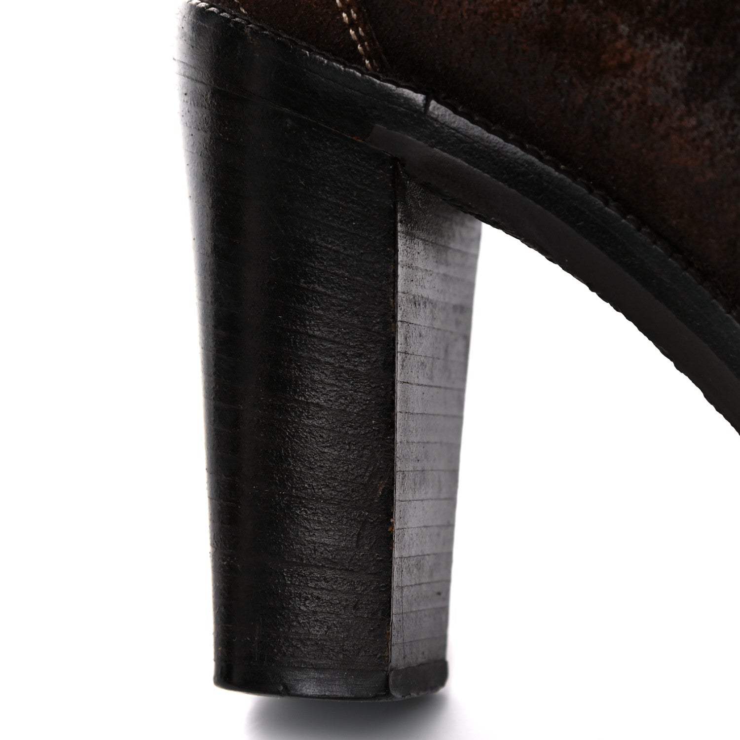 Louis Vuitton Suede Cowboy Knee High Tall Boots 36.5 Brown 10 of 19