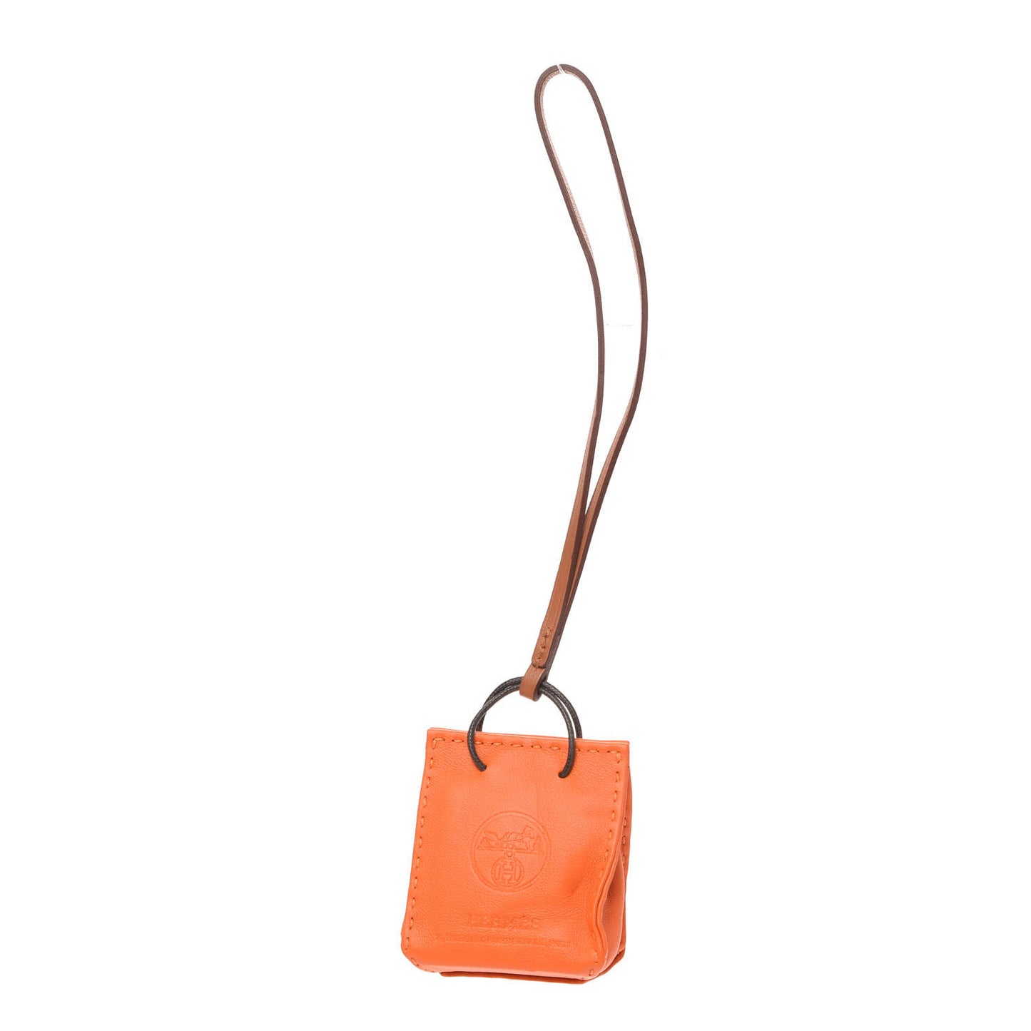 Milo Lambskin Swift Shopping Bag Charm Feu Gold