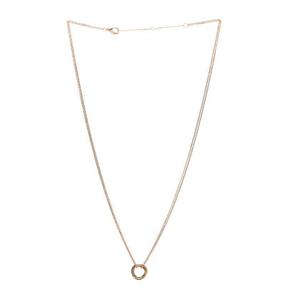 Cartier 18K Pink Yellow White Gold Trinity Double Chain Pendant Necklace 3 of 5