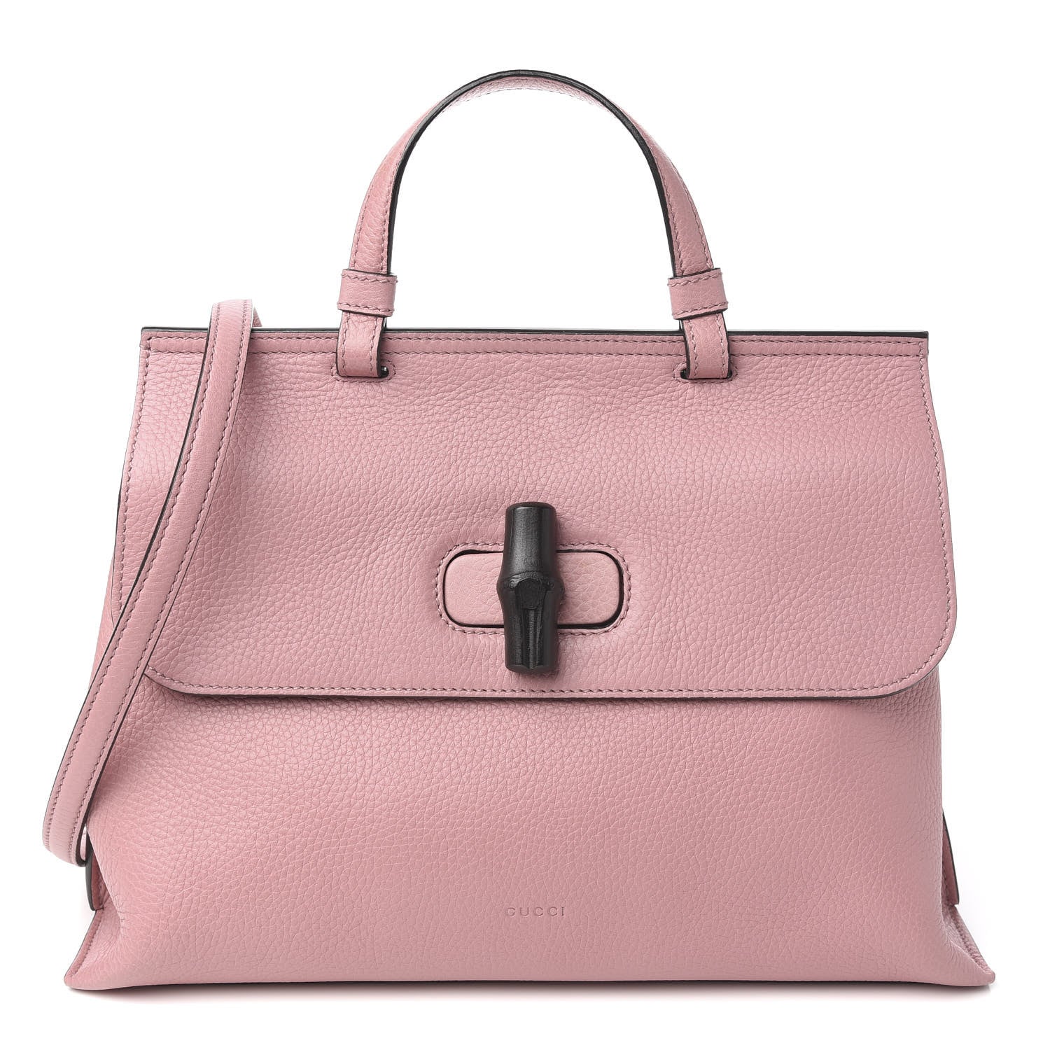 Gucci Cellarius Calfskin Medium Bamboo Daily Top Handle Bag Carmine Rose 1 of 9