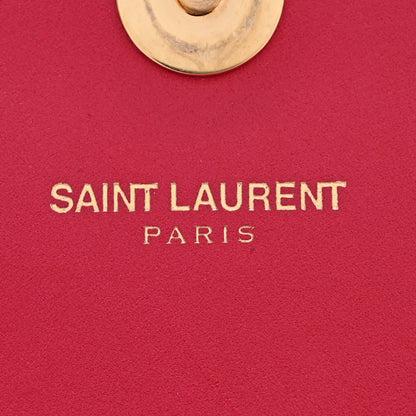 Saint Laurent Smooth Calfskin Classic Monogram Cassandre Clutch Lipstick Fuchsia 8 of 18