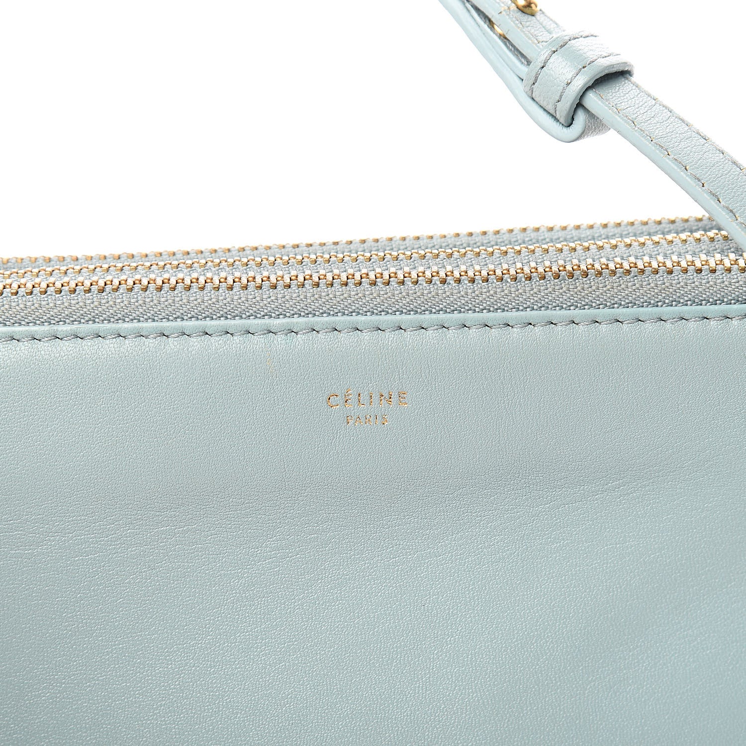 Celine Lambskin Small Trio Crossbody Bag Glacier 11 of 14