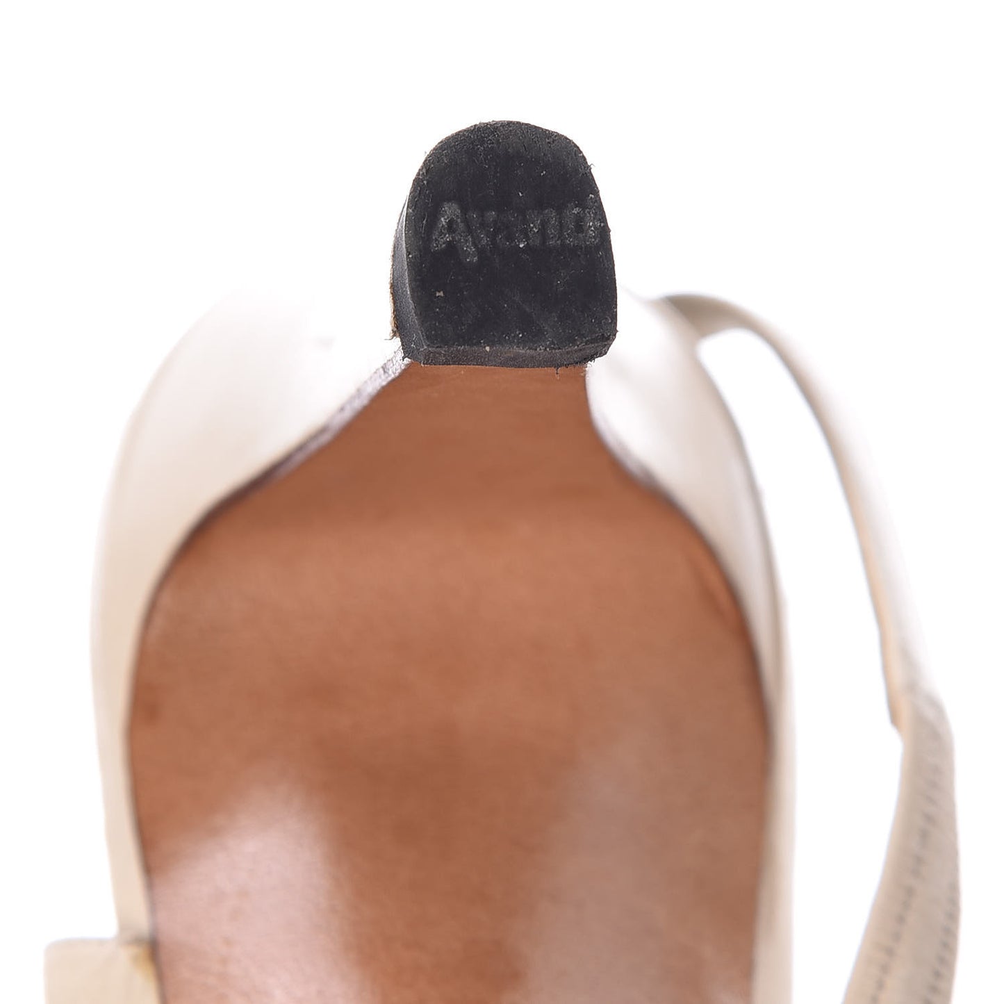 Lambskin Cap Toe CC Slingback Sandals 35.5 White Beige