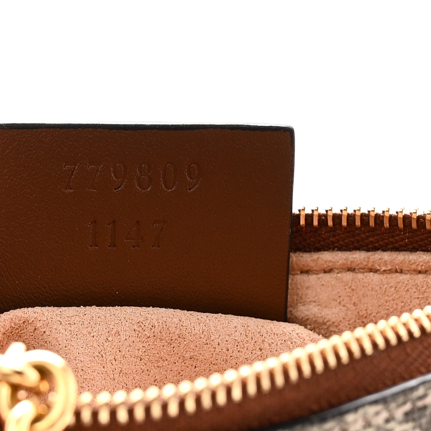 GG Supreme Monogram Key Case Beige Ebony Cuir