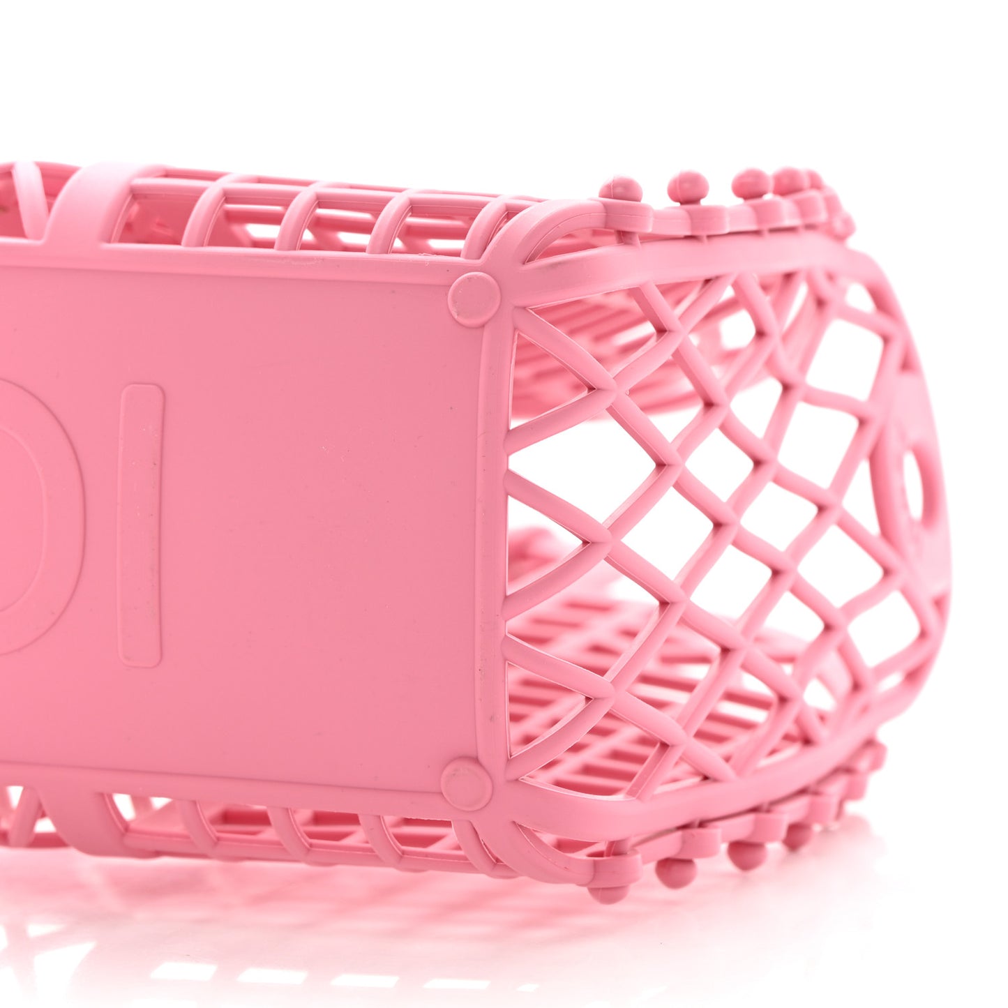 Recycled Plastic Vitello Liberty Matte Small Fendi Basket Rosa
