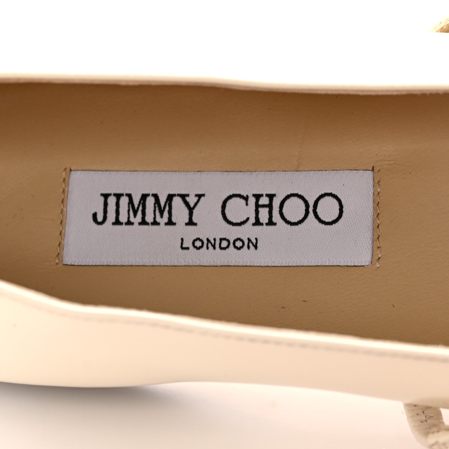 Jimmy Choo Patent Pearl Ade Mary Janes Flat 37.5 Latte White 8 of 8