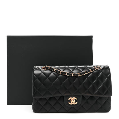 Chanel Lambskin Quilted Medium Double Flap Black 10 of 10