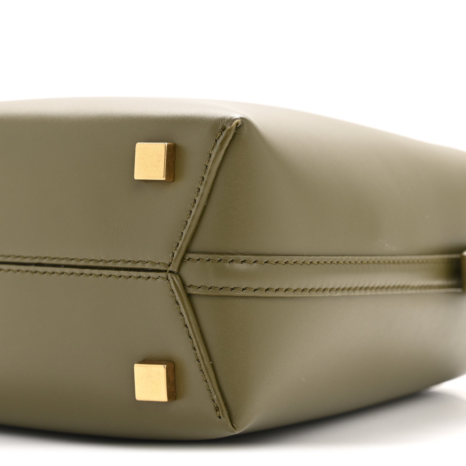 Saint Laurent Shiny Calfskin Le 37 Mini Bucket Bag Strong Moss 10 of 11