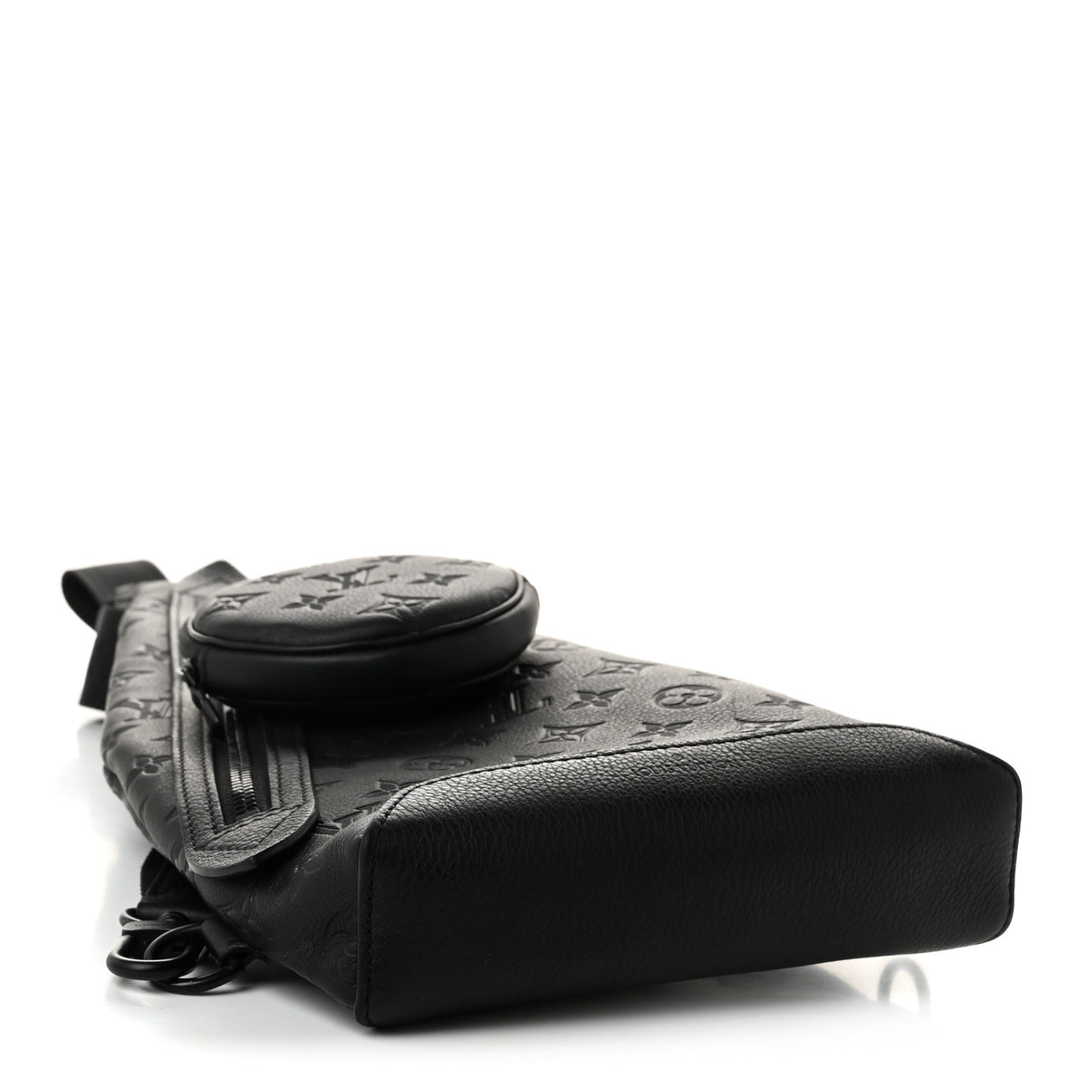 Louis Vuitton Calfskin Shadow Monogram Duo Slingbag Black 4 of 10